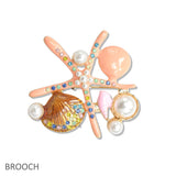 107671, OCEAN THEMED SEA LIFE BROOCH PIN