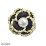 108347, PEARL ACCENT LUXURY ROSE FLOWER BROOCH PIN