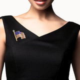 108344, AMERICAN FLAG RHINESTONE BROOCH PIN