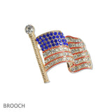 108344, AMERICAN FLAG RHINESTONE BROOCH PIN