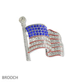 108344, AMERICAN FLAG RHINESTONE BROOCH PIN