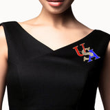 108345, USA ENAMEL RHINESTONE BROOCH PIN