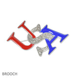 108345, USA ENAMEL RHINESTONE BROOCH PIN