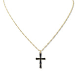 108573, CROSS BAGUETTE RHINESTONE PENDANT NECKLACE