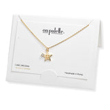 107271, DAINTY SMILE STAR CHARM WITH CUBIC ZIRCONIA NECKLACE