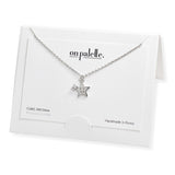 107271, DAINTY SMILE STAR CHARM WITH CUBIC ZIRCONIA NECKLACE
