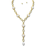Water Resistant Elegant Baroque Pearl Station Y Necklace – 24K Gold Tone/Pearl · NK10107PL24K NK10107PL24K
