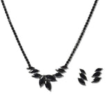 108499, MARQUISE CUBIC ZIRCONIA ACCENT CRYSTAL RHINESTONE NECKLACE SET