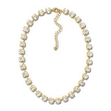 Round Rhinestone Collar Necklace – Gold/Clear · NW20407CLR_WT NW20407 CLR