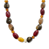 114555, MARBLED RESIN BEAD STRAND NECKLACE