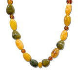 Marbled Resin Bead Strand Necklace – Gold/Multi · NW73103MU2_WT NW73103 MU-2