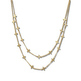Dainty Textured Cross Station Layered Necklace – Gold · NW73116GD_WT NW73116 GD