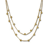 Dainty Hammered Star Layered Necklace – Gold · NW73117GD_WT NW73117 GD