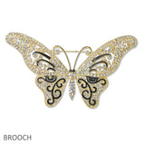 108386, BUTTERFLY CRYSTAL RHINESTONE BROOCH PIN