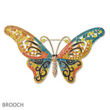 108386, BUTTERFLY CRYSTAL RHINESTONE BROOCH PIN