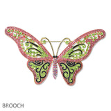 108385, BUTTERFLY CRYSTAL RHINESTONE BROOCH PIN