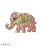 108384, ELEPHANT CRYSTAL RHINESTONE BROOCH PIN