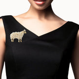108391, SHEEP PEARL BROOCH PIN