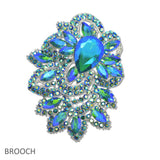 108049, FLORAL VINE RHINESTONE BROOCH PIN