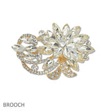 108065, MINI FLORAL RHINESTONE BROOCH PIN
