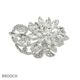 108065, MINI FLORAL RHINESTONE BROOCH PIN
