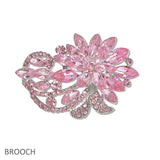 108065, MINI FLORAL RHINESTONE BROOCH PIN