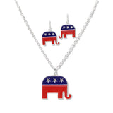 107965, REPUBLICAN PARTY ELEPHANT PENDANT NECKLACE