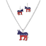 107964, DEMOCRATIC PARTY DONKEY PENDANT NECKLACE