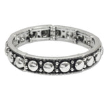 108076, WESTERN ROUND TEXTURED STRETCH BRACELET