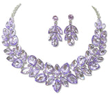108464, MARQUISE TEARDROP ACCENT RHINESTONE EVENING NECKLACE SET