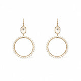 Pearl Acrylic Circle Drop Earrings – Gold/Clear · SE1304 CRY SE1304 CRY