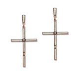 108069, WESTERN CROSS TURQUOISE STONE ACCENT DANGLE EARRING