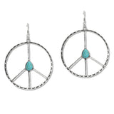 108057, WESTERN PEACE SIGN DANGLE EARRING