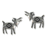 107610, WESTERN TRIBE ENGRAVED GOAT EARRING