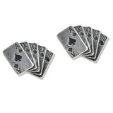 107600, POKER PLAYING CARD STUD EARRING