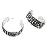 107849, WESTERN BALL TEXTURED WIDE ROUND HOOP EARRING
