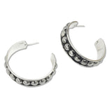 107846, WESTERN BIG BALL TEXTURED ROUND HOOP EARRING