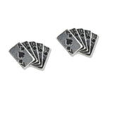 107599, POKER PLAYING CARD STUD EARRING