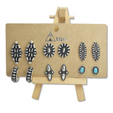107853, WESTERN THEMED 6 PAIR STUD EARRING SET