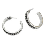 107847, WESTERN BALL TEXTURED ROUND HOOP EARRING