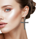 107604, WESTERN CROSS DANGLE EARRING
