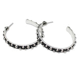 108080, WESTERN BALL TEXTURED ROUND HOOP EARRING