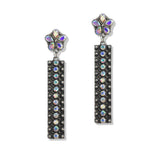 107537, WESTERN BAR RHINESTONE ACCENT DANGLE EARRING