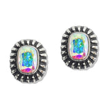 107540, WESTERN BIG RHINESTONE ACCENT POST EARRING