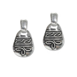 108067, WESTERN THEMED ENGRAVED POST EARRING