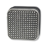 107395, WESTERN THEMED BALL ACCENT FAUX LEATHER SQUARE JEWELRY BOX