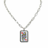 107660, HEART OF QUEEN CARD PENDANT NECKLACE