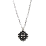 107492, WESTERN BALL TEXTURED CROSS PENDANT NECKLACE