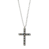 107488, WESTERN BALL TEXTURED CROSS PENDANT NECKLACE