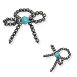 107205, WESTERN RIBBON BOW NAVAJO BEADED STRETCH RING